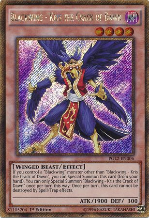 Blackwing - Kris the Crack of Dawn - PGL2-EN006 - Gold Secret Rare  1