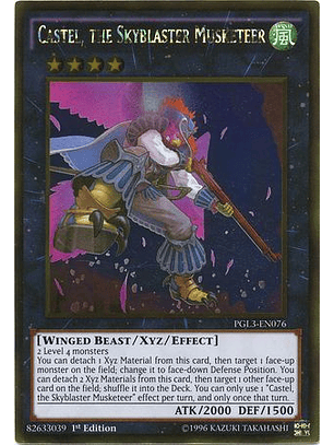 Castel, the Skyblaster Musketeer - PGL3-EN076 - Gold Rare
