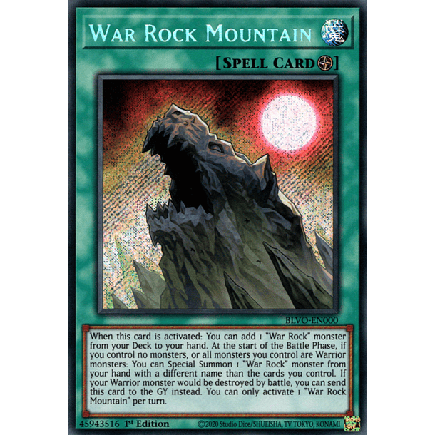 War Rock Mountain - BLVO-EN000 - Secret Rare