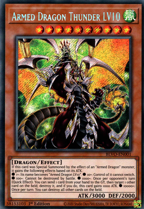 Armed Dragon Thunder LV10 - BLVO-EN001 - Secret Rare 