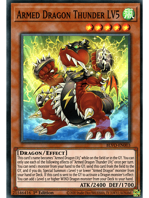 Armed Dragon Thunder LV5 - BLVO-EN003 - Super Rare 