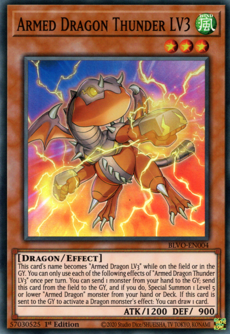 Armed Dragon Thunder LV3 - BLVO-EN004 - Super Rare 1