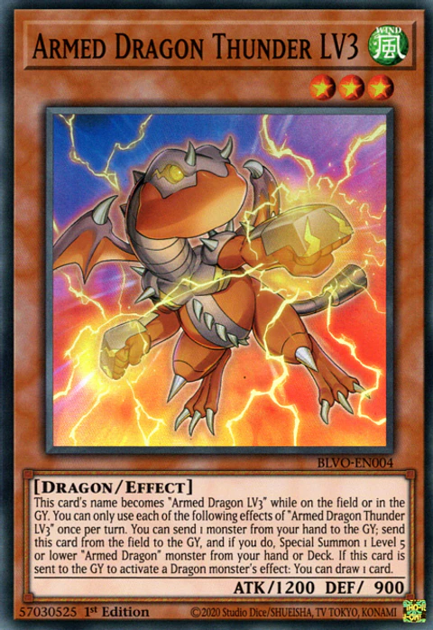 Armed Dragon Thunder LV3 - BLVO-EN004 - Super Rare