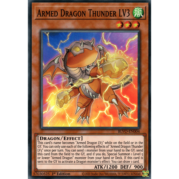 Armed Dragon Thunder LV3 - BLVO-EN004 - Super Rare