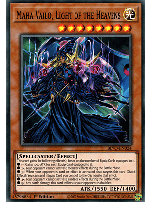 Maha Vailo, Light of the Heavens - BLVO-EN024 - Super Rare