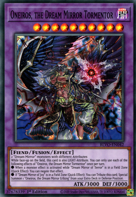 Oneiros, the Dream Mirror Tormentor - BLVO-EN042 - Super Rare  1