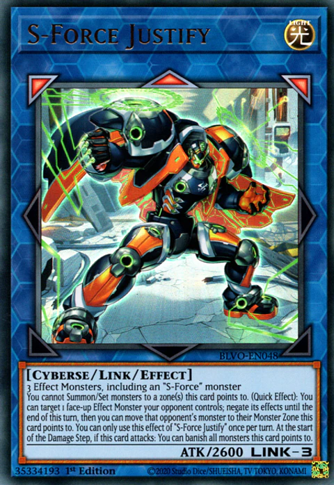 S-Force Justify - BLVO-EN048 - Ultra Rare