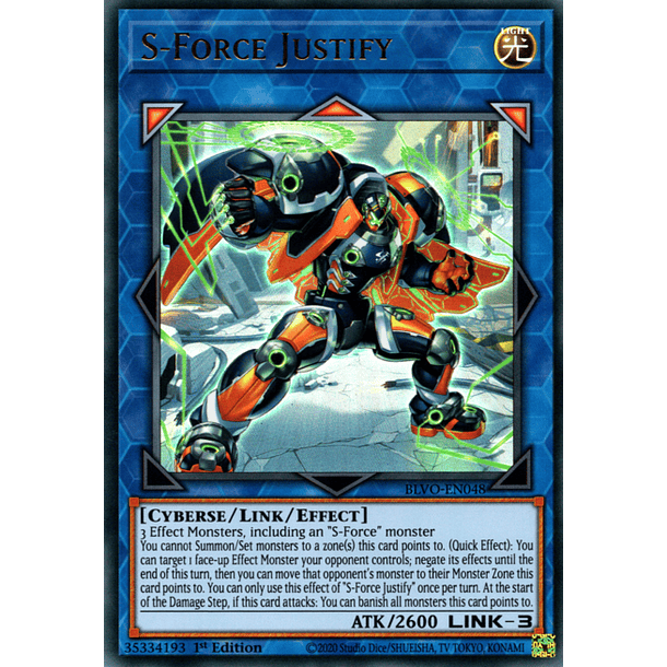 S-Force Justify - BLVO-EN048 - Ultra Rare