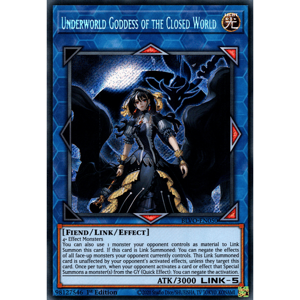 Underworld Goddess of the Closed World - BLVO-EN050 - Secret Rare