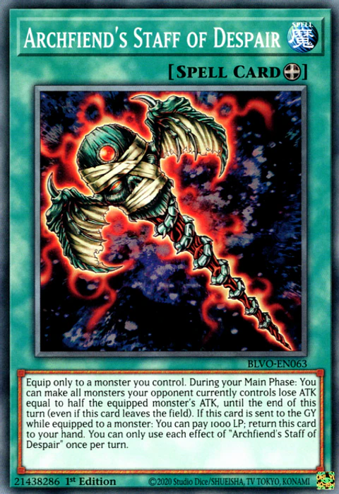 Archfiend's Staff of Despair - BLVO-EN063 - Common 