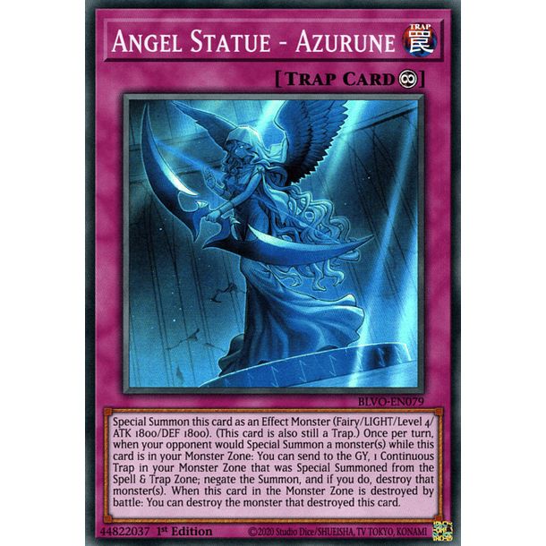Angel Statue - Azurune - BLVO-EN079 - Super Rare
