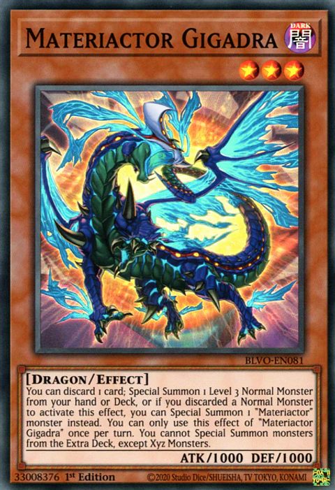 Materiactor Gigadra - BLVO-EN081 -Super Rare 