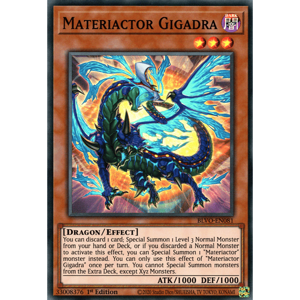 Materiactor Gigadra - BLVO-EN081 -Super Rare 