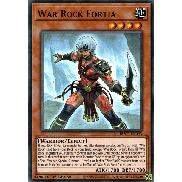 War Rock Fortia - BLVO-EN093 - Super Rare