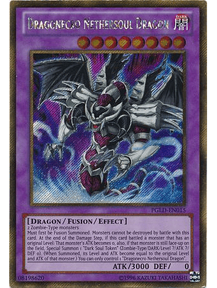 Dragonecro Nethersoul Dragon - PGLD-EN015 - Gold Secret Rare (dañado)