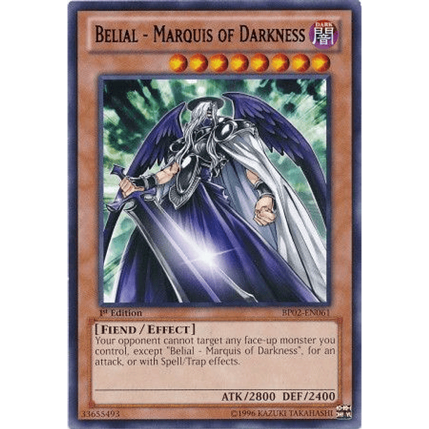 Belial - Marquis of Darkness - BP02-EN061 - Rare