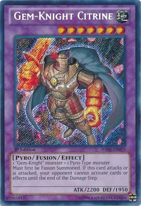 Gem-Knight Citrine - HA06-EN019 - Secret Rare 
