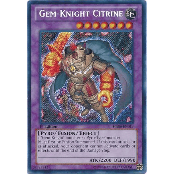 Gem-Knight Citrine - HA06-EN019 - Secret Rare 