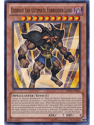 Exodius the Ultimate Forbidden Lord - BP02-EN063 - Common