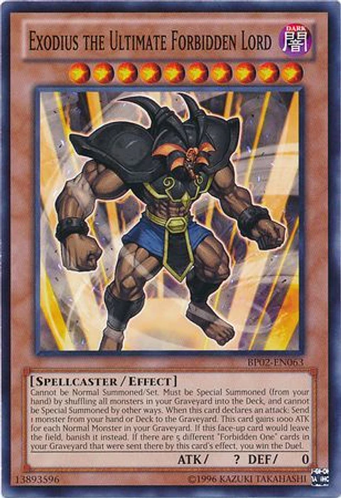 Exodius the Ultimate Forbidden Lord - BP02-EN063 - Common