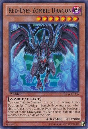 Red-Eyes Zombie Dragon - LCJW-EN206 - Rare 1