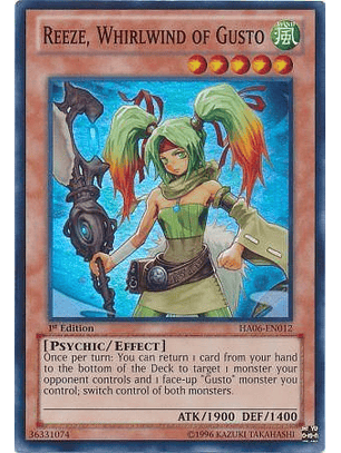Reeze, Whirlwind of Gusto - HA06-EN012 - Super Rare