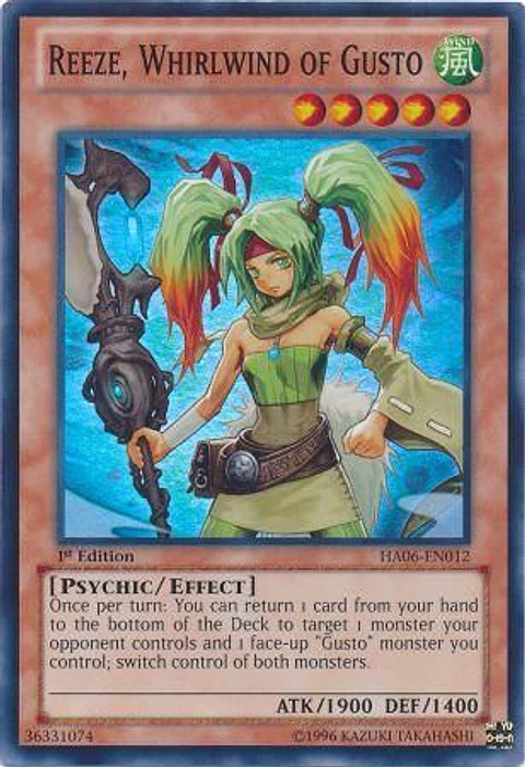 Reeze, Whirlwind of Gusto - HA06-EN012 - Super Rare