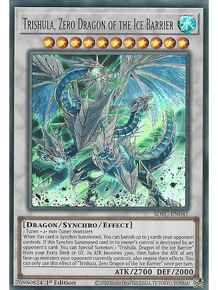 Trishula, Zero Dragon of the Ice Barrier - SDFC-EN041 - Ultra Rare