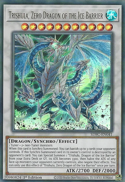 Trishula, Zero Dragon of the Ice Barrier - SDFC-EN041 - Ultra Rare