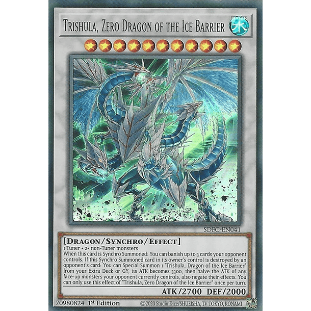 Trishula, Zero Dragon of the Ice Barrier - SDFC-EN041 - Ultra Rare