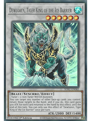 Dewloren, Tiger King of the Ice Barrier - SDFC-EN042 - Ultra Rare