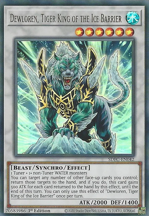 Dewloren, Tiger King of the Ice Barrier - SDFC-EN042 - Ultra Rare