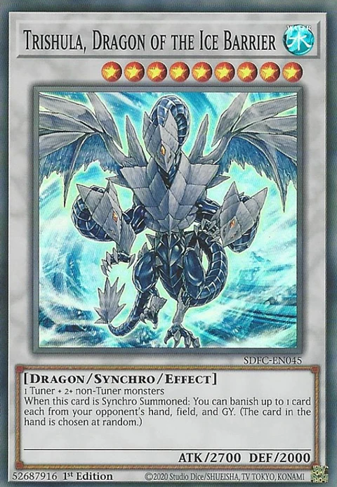 Trishula, Dragon of the Ice Barrier - SDFC-EN045 - Super Rare 