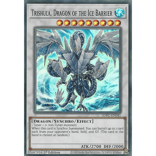 Trishula, Dragon of the Ice Barrier - SDFC-EN045 - Super Rare 
