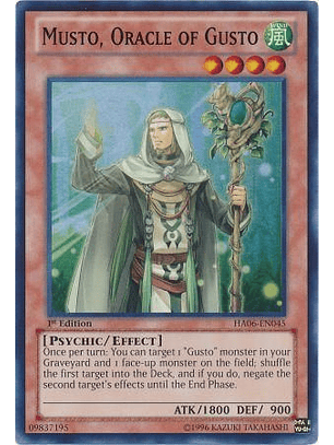 Musto, Oracle of Gusto - HA06-EN045 - Super Rare