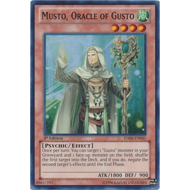 Musto, Oracle of Gusto - HA06-EN045 - Super Rare
