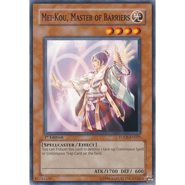 Mei-kou, Master of Barriers - FOTB-EN025 - Common