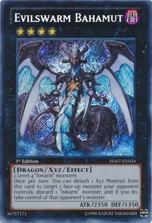 Evilswarm Bahamut - HA07-EN024 - Secret Rare (jugado) 1