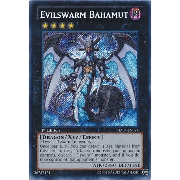 Evilswarm Bahamut - HA07-EN024 - Secret Rare (jugado)
