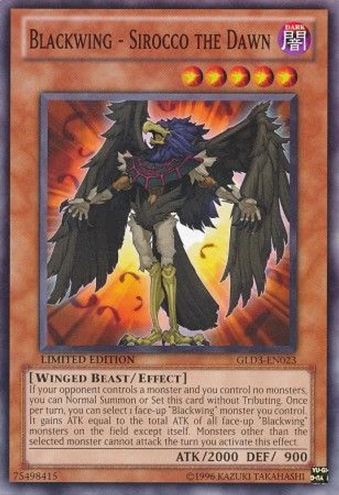 Blackwing - Sirocco the Dawn - GLD3-EN023 - Common 