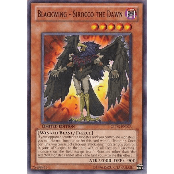 Blackwing - Sirocco the Dawn - GLD3-EN023 - Common 