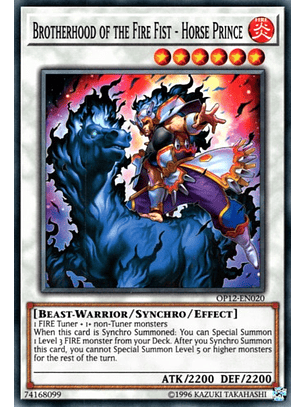 Brotherhood of the Fire Fist - Horse Prince - OP12-EN020 - Common 