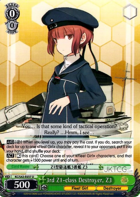 3rd Z1-class Destroyer, Z3 - KC/S42-E037 - U