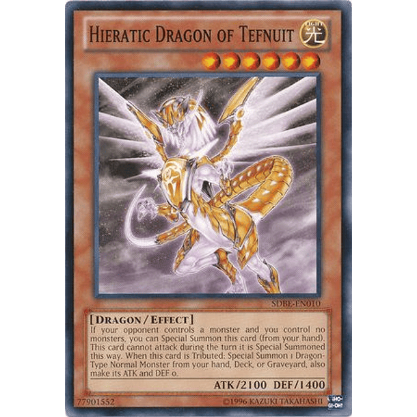 Hieratic Dragon of Tefnuit - SDBE-EN010 - Common