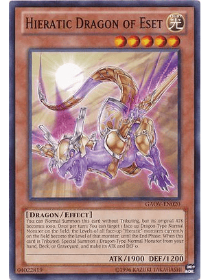 Hieratic Dragon of Eset - GAOV-EN020 - Common