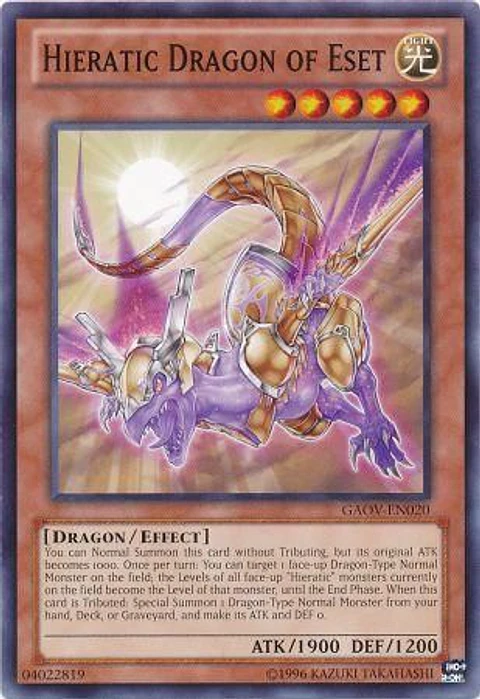Hieratic Dragon of Eset - GAOV-EN020 - Common