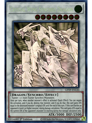 Crystal Wing Synchro Dragon - GFTP-EN130 - Ghost Rare