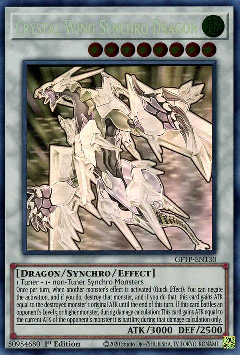 Crystal Wing Synchro Dragon - GFTP-EN130 - Ghost Rare