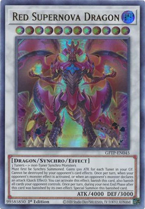 Red Supernova Dragon - GFTP-EN045 - Ultra Rare