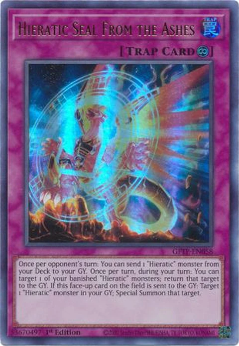 Hieratic Seal From the Ashes - GFTP-EN058 - Ultra Rare